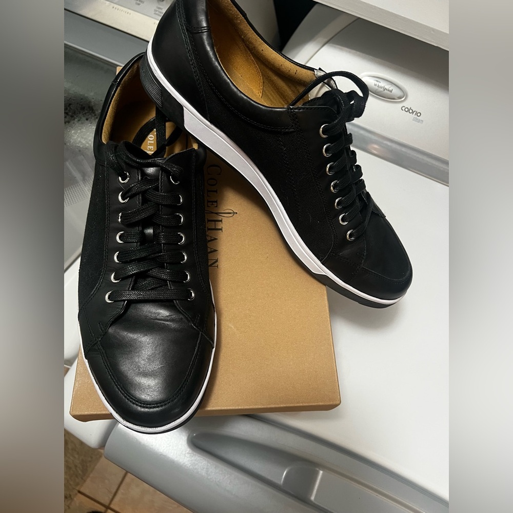 Cole Haan Men's Black Leather Sneakers